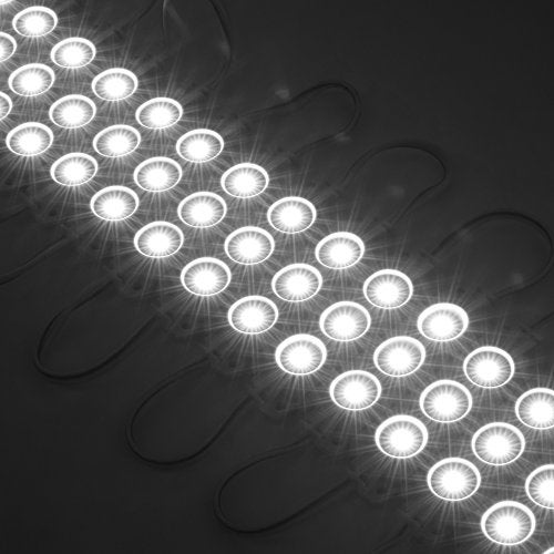 Q QINGCHEN 200 PCS 5050 SMD DC12V Injection 3 LED Module White 0.72W Waterproof Decorative Back Light for Letter Sign Advertising Signs with Tape Adhesive Backside - Image 5
