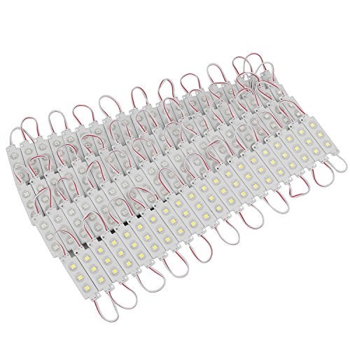 Q QINGCHEN 200 PCS 5050 SMD DC12V Injection 3 LED Module White 0.72W Waterproof Decorative Back Light for Letter Sign Advertising Signs with Tape Adhesive Backside - Image 4