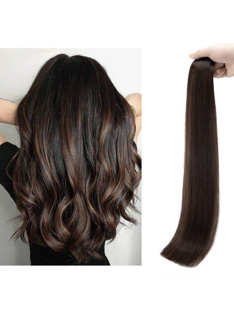 Rich Choices - Rich Choices Tape in Hair Extensions Human Hair Balayage Dark Brown 100 Remy Hair Extensions Real Human Hair Seamless Skin Weft Straight Tape in Hair Extension of 40pcs 80g 14 inch 02 - Image 1
