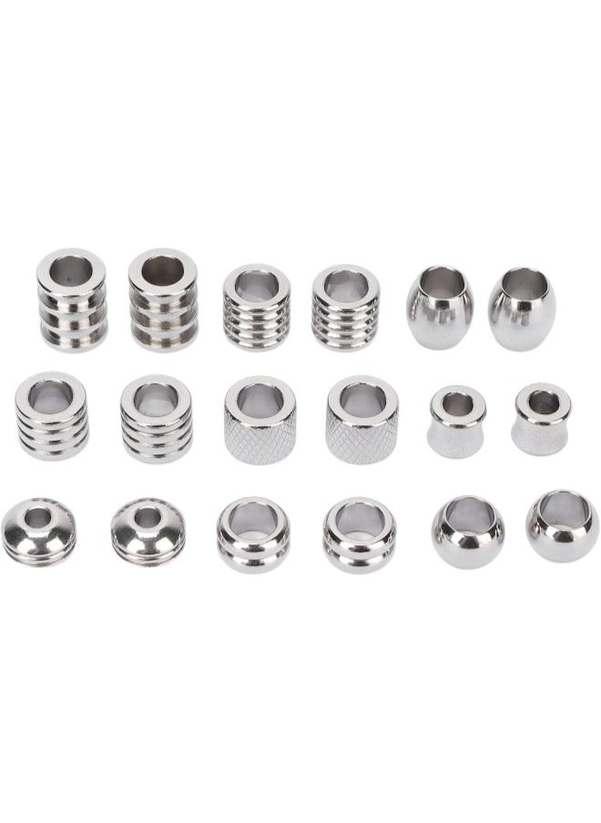 Generic - 18PCS Hair Beard Beads, Braiding Beads, Stainless Steel Dread Beads, Viking Hair Beads to Fit Your Beard and Braid Hair for Men and Women - Image 1