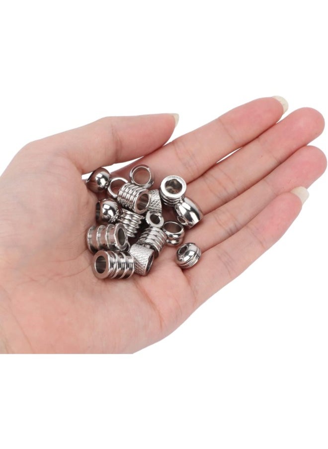 Generic - 18PCS Hair Beard Beads, Braiding Beads, Stainless Steel Dread Beads, Viking Hair Beads to Fit Your Beard and Braid Hair for Men and Women - Image 1