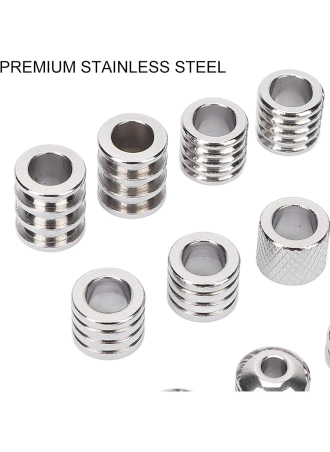 Generic - 18PCS Hair Beard Beads, Braiding Beads, Stainless Steel Dread Beads, Viking Hair Beads to Fit Your Beard and Braid Hair for Men and Women - Image 1