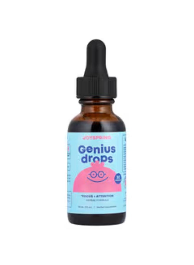 JoySpring, Genius Drops, Focus + Attention, 1 fl oz (30 ml) - Image 1