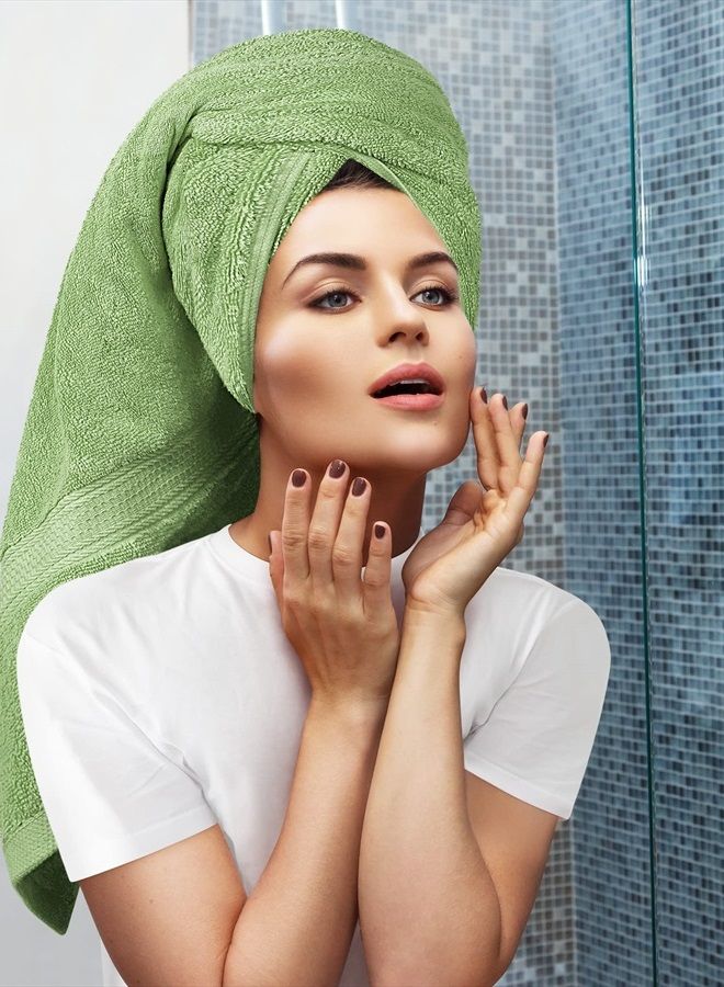 Utopia Towels 8-Piece Premium Towel Set, 2 Bath Towels, 2 Hand Towels, and 4 Wash Cloths, 600 GSM 100% Ring Spun Cotton Highly Absorbent Towels for Bathroom, Gym, Hotel, and Spa (Sage Green) - Image 5
