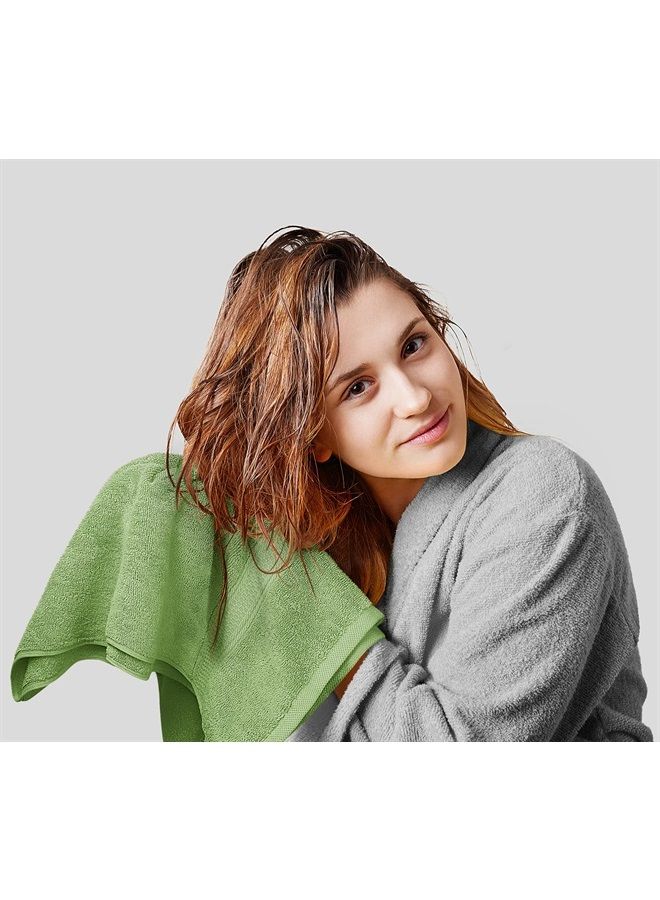 Utopia Towels 8-Piece Premium Towel Set, 2 Bath Towels, 2 Hand Towels, and 4 Wash Cloths, 600 GSM 100% Ring Spun Cotton Highly Absorbent Towels for Bathroom, Gym, Hotel, and Spa (Sage Green) - Image 4