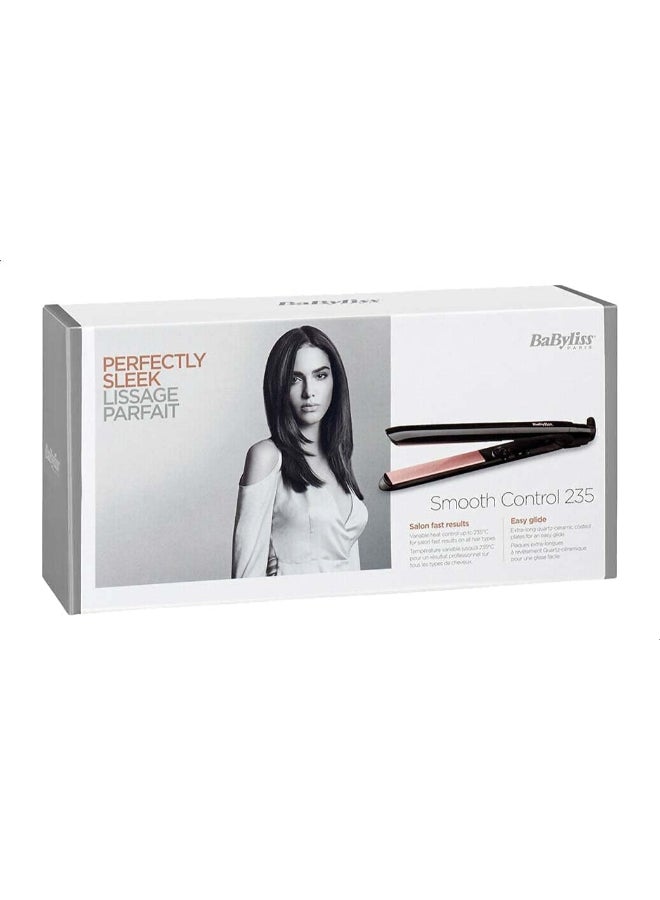BaByliss Smooth Control 235 Hair Straightener | Quartz-Ceramic Plates for Sleek Finish | Auto Shut-Off | Rapid Heating | Extra Long Plates | 3m Long Swivel Cord | 13 Heat Settings Up to 235°C (ST298SDE) Black - Image 5