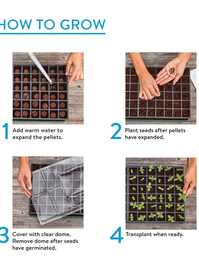 Burpee XL Self-Watering Growing System Indoor Seed Starting 10" W x 20" L x 5" H, 1 Kit (32 Cells) - Image 3