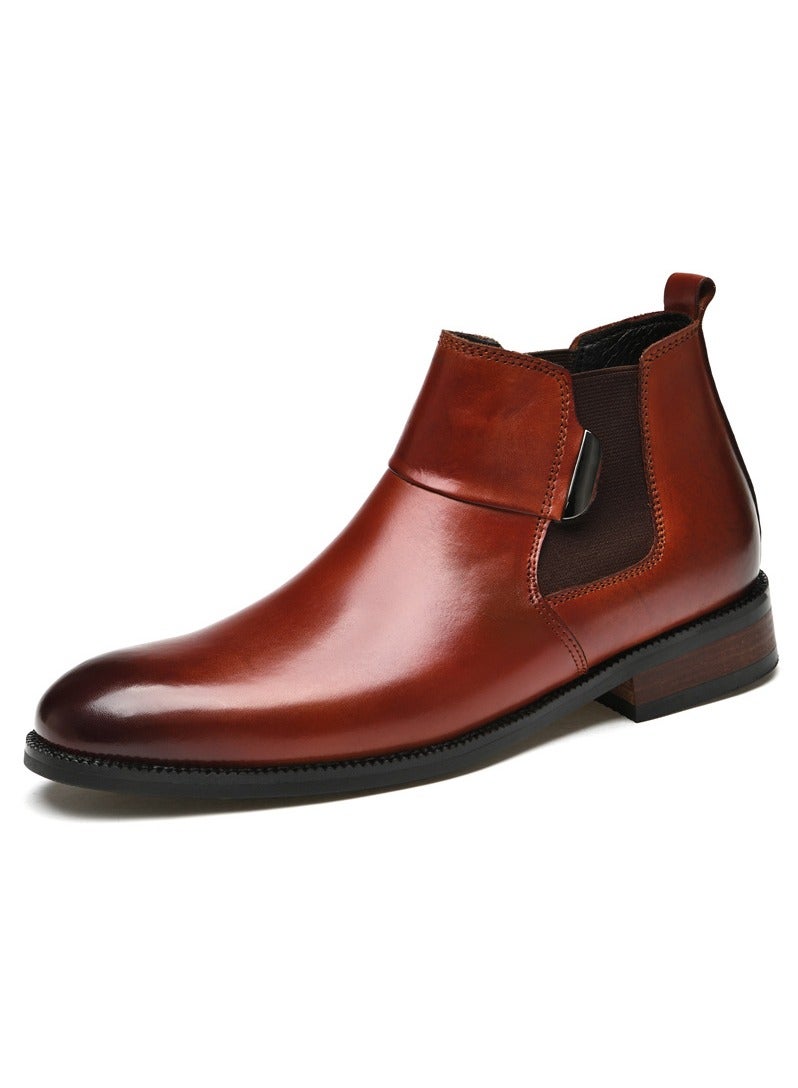 KUYING New Men's Casual Leather Boots - Image 1