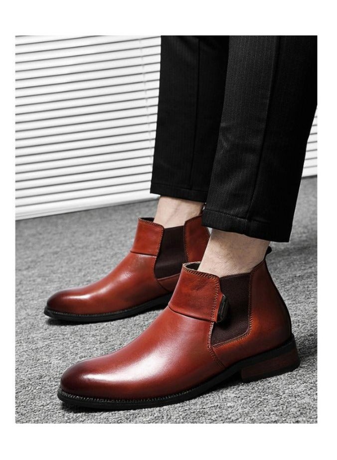 KUYING New Men's Casual Leather Boots - Image 3