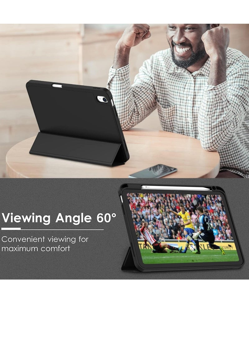 iPad 10th Generation Case (10.9 Inch, 2022) – Smart Case with Pencil Holder, Soft TPU Back, Auto Wake/Sleep Support – New Black - Image 5