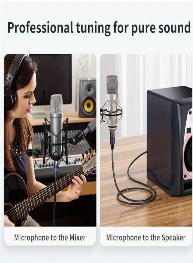 كابل صوتي بطول 5 أمتار من موصل XLR أنثوي إلى موصل 6.5 مم ذكري لتوصيل الميكروفونات والمعدات الصوتية عالية الجودة - Image 4