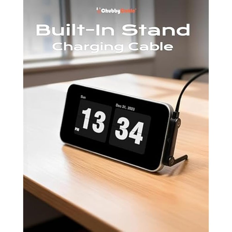 Chubby Chap 240W Braided Fast Charge Cable with Built-in Phone Stand T-Shaped Foldable Durable USB-C Cord 90 Degree USB C Cable Right Angle Multi-Functional Charger Cord (3PCS) - Image 4