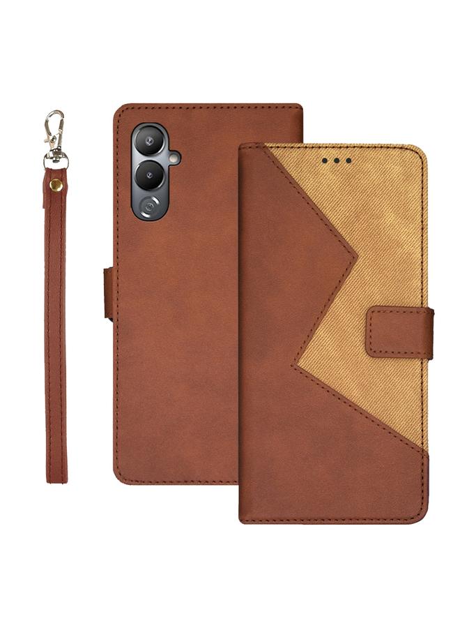 Case For Tecno Pova 4 Two-color Splicing Leather Phone Case