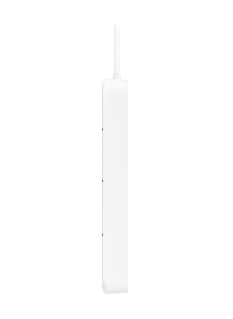 شريط طاقة Belkin 8-Outlet Surge Protector ، قابل للتثبيت على الحائط مع 8 منافذ تيار متردد ، وسلك طاقة 2 متر ، وضوء مؤشر أخضر - منفذ USB-C ومنفذ USB-A مع شحن سريع USB-C PD - حماية 900 جول