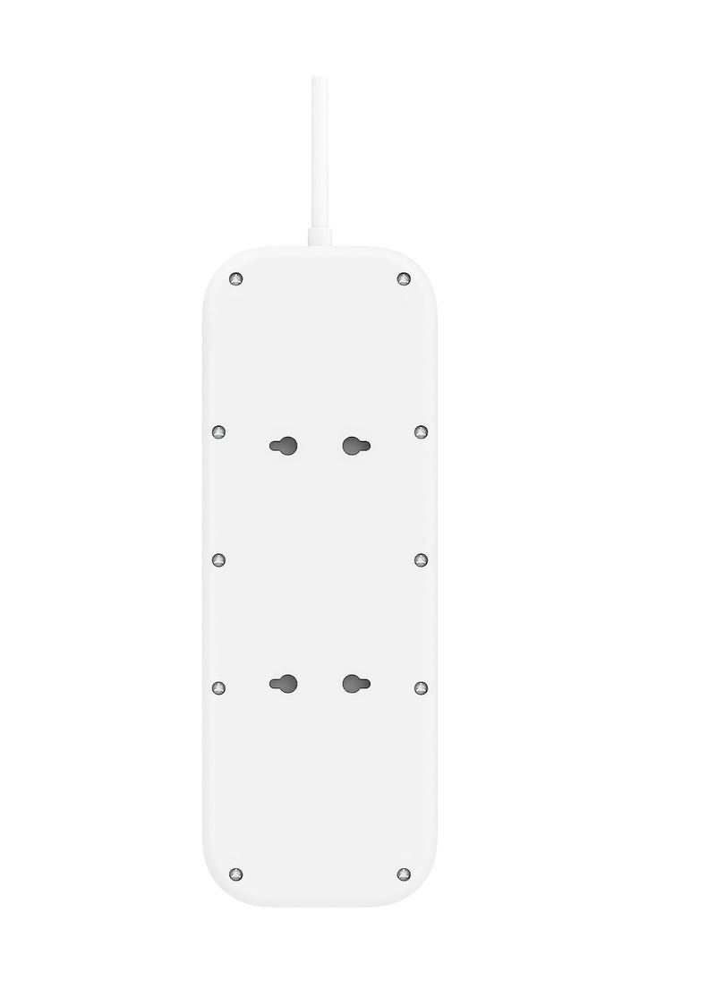 شريط طاقة Belkin 8-Outlet Surge Protector ، قابل للتثبيت على الحائط مع 8 منافذ تيار متردد ، وسلك طاقة 2 متر ، وضوء مؤشر أخضر - منفذ USB-C ومنفذ USB-A مع شحن سريع USB-C PD - حماية 900 جول