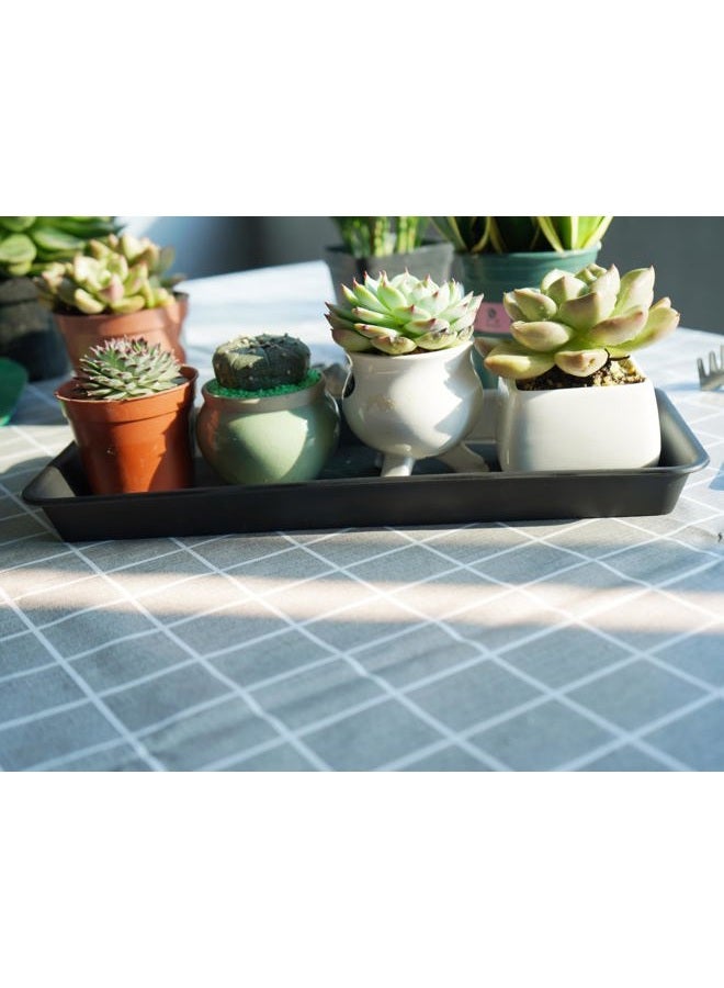VUWEZ Rectangle Plant Tray, Plant Drip Tray, Plant Pot Saucers, Plant Germination Trays, Plant Saucers - Image 3