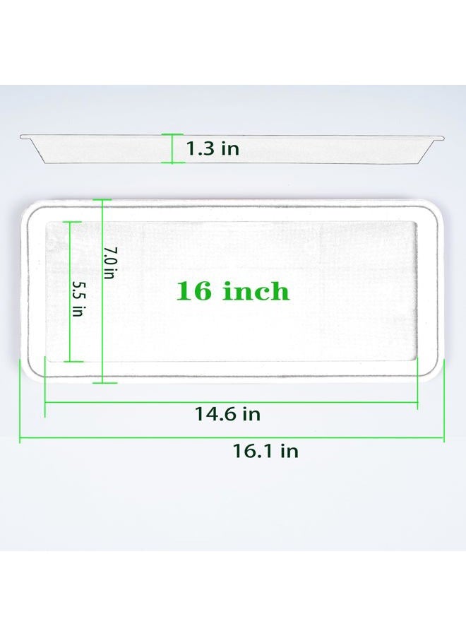 VUWEZ Rectangle Plant Tray, Plant Drip Tray, Plant Pot Saucers, Plant Germination Trays, Plant Saucers - Image 2