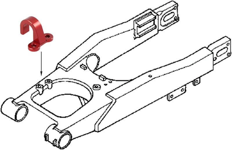 Wivplex CNC Aluminum Rear Brake Line Hose Clamp - Image 2