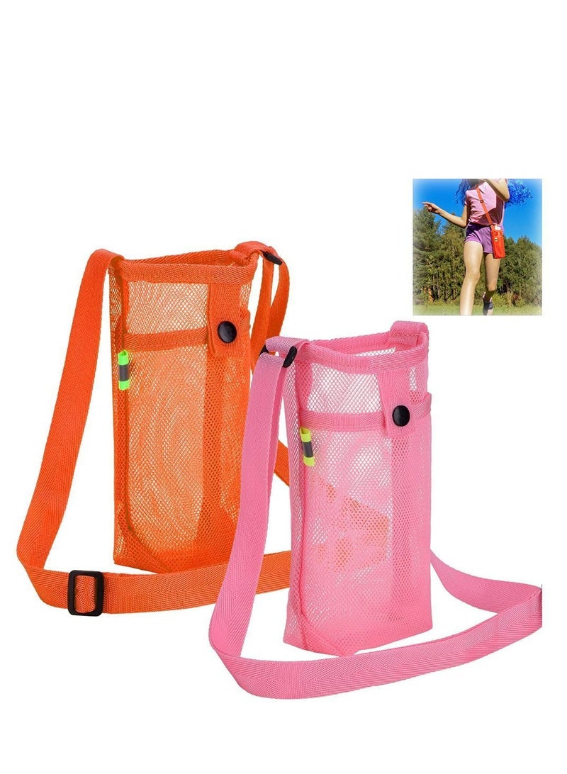 Y&D Water Bottle Holder, Carrier, with Adjustable Shoulder Strap Beach Bag Sling Dog Sleeve for Sports Gym Hiking Camping Walking - Image 1
