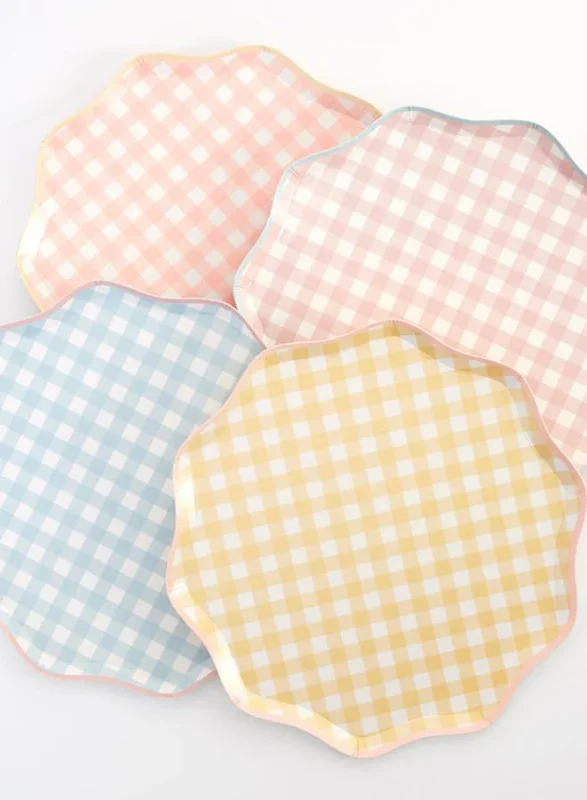 ميري ميري Gingham Dinner Plates