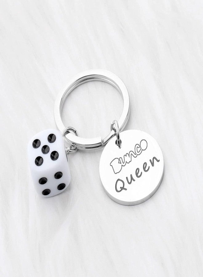 اكتاب سلسلة مفاتيح لعبة النرد المضحكة من AKTAP، مجوهرات نرد ثلاثية الأبعاد، هدية ملكة لعبة Bunco لمحبي الكازينو (سلسلة مفاتيح ملكة لعبة Bunco) - Image 2