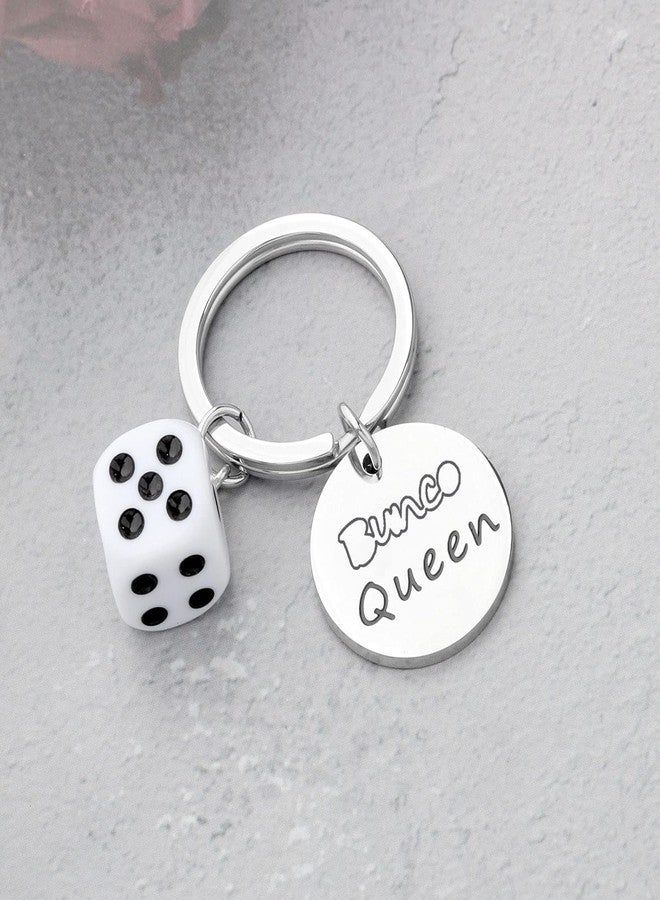 اكتاب سلسلة مفاتيح لعبة النرد المضحكة من AKTAP، مجوهرات نرد ثلاثية الأبعاد، هدية ملكة لعبة Bunco لمحبي الكازينو (سلسلة مفاتيح ملكة لعبة Bunco) - Image 3