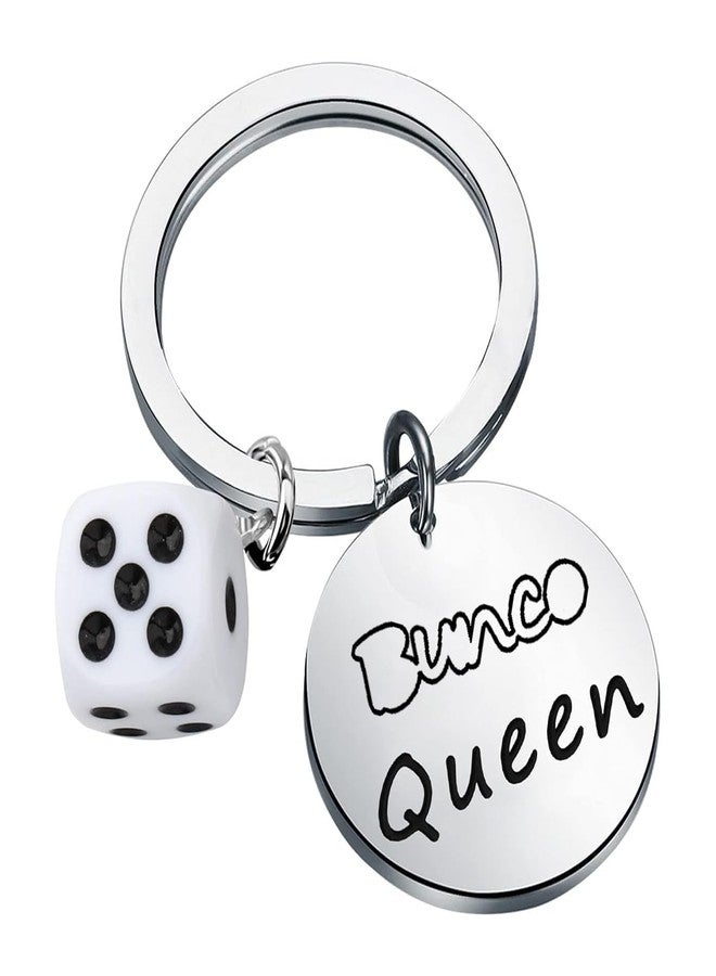 اكتاب سلسلة مفاتيح لعبة النرد المضحكة من AKTAP، مجوهرات نرد ثلاثية الأبعاد، هدية ملكة لعبة Bunco لمحبي الكازينو (سلسلة مفاتيح ملكة لعبة Bunco) - Image 1