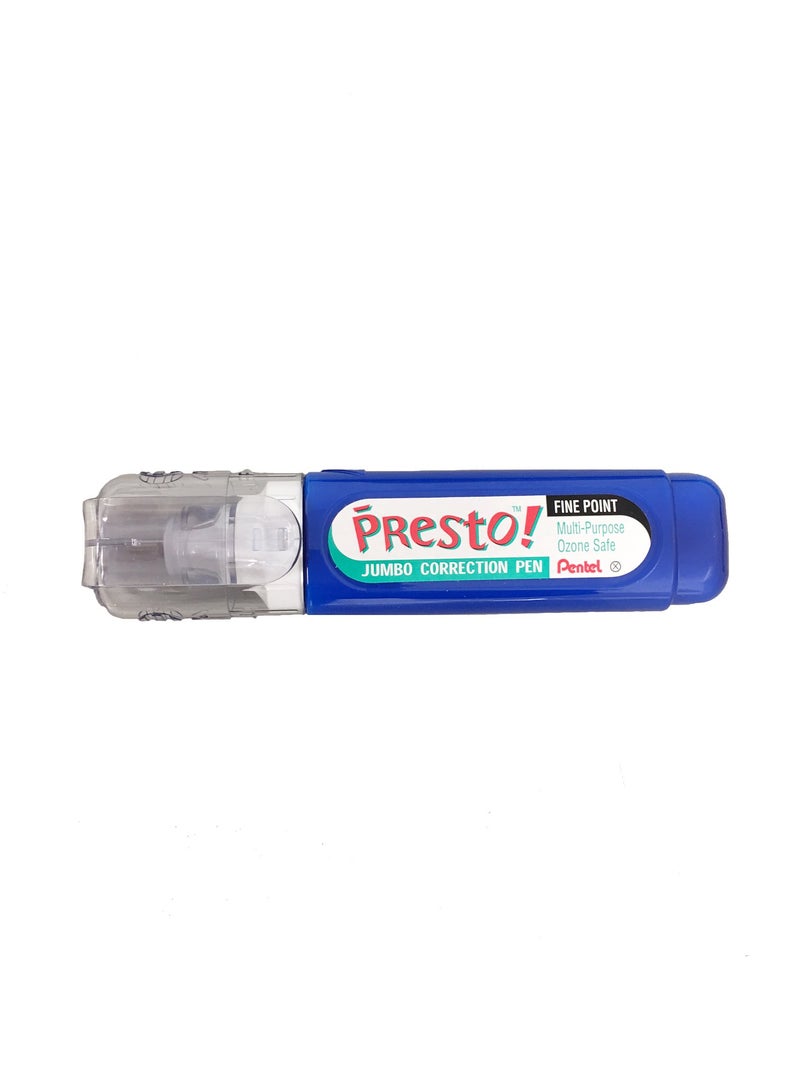 Pentel Presto! Multipurpose Correction Pen, 12 ml, White, Sold as Pack of 3 - Image 1