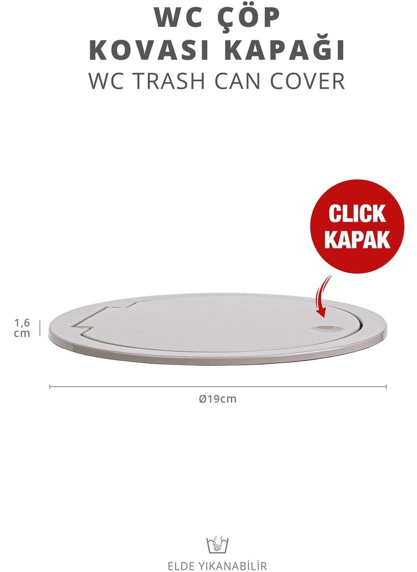 ‎okyanus Home Ocean Home Mink Round Replacement Trash Can Cover  - Image 2