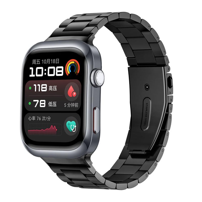 إيروريكس سوار ساعة هواوي واتش دي 2 من الفولاذ المقاوم للصدأ بثلاث حبات (أسود) - Image 1