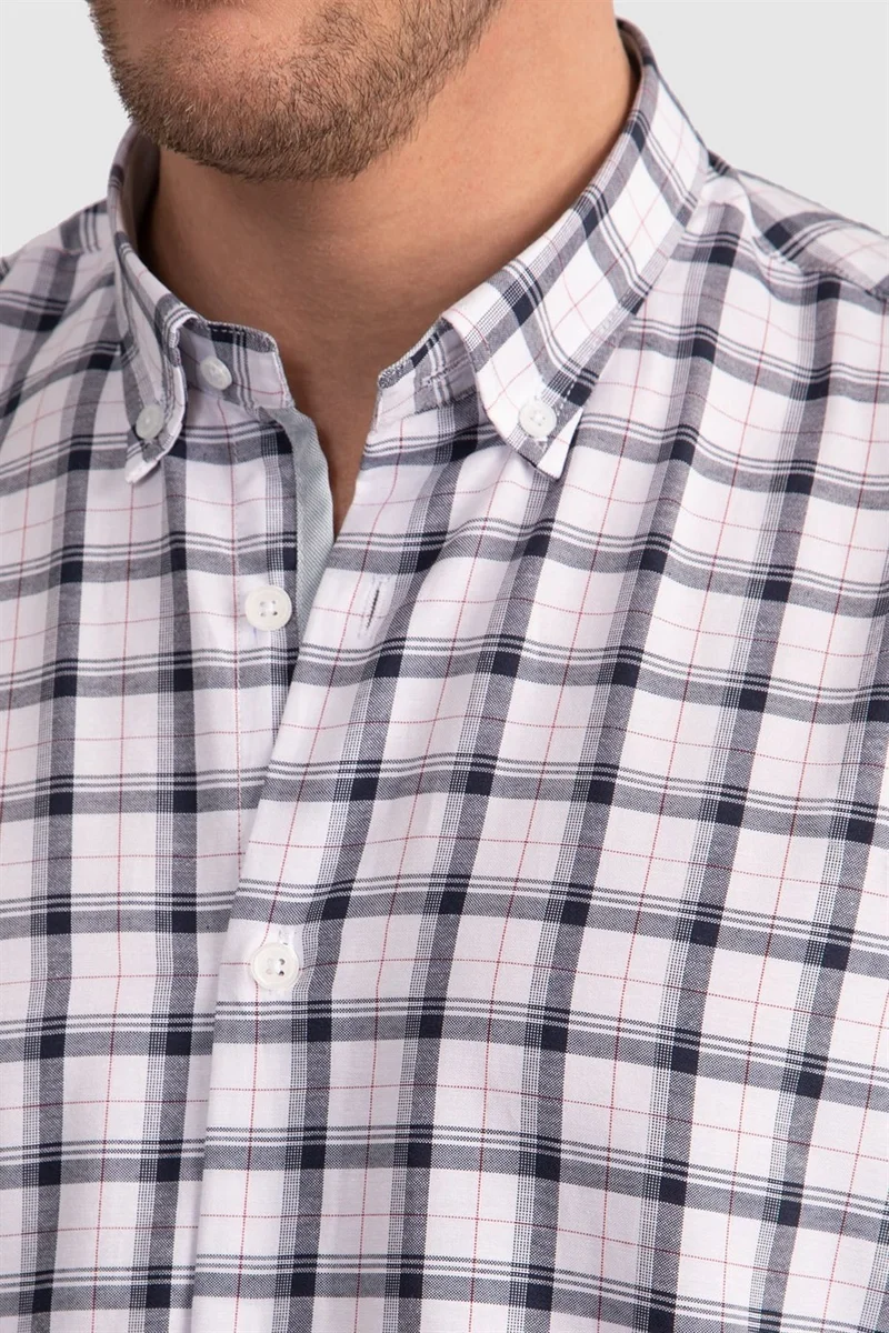 تودورس Classic Fit Comfortable Cut Checked Men's Shirt