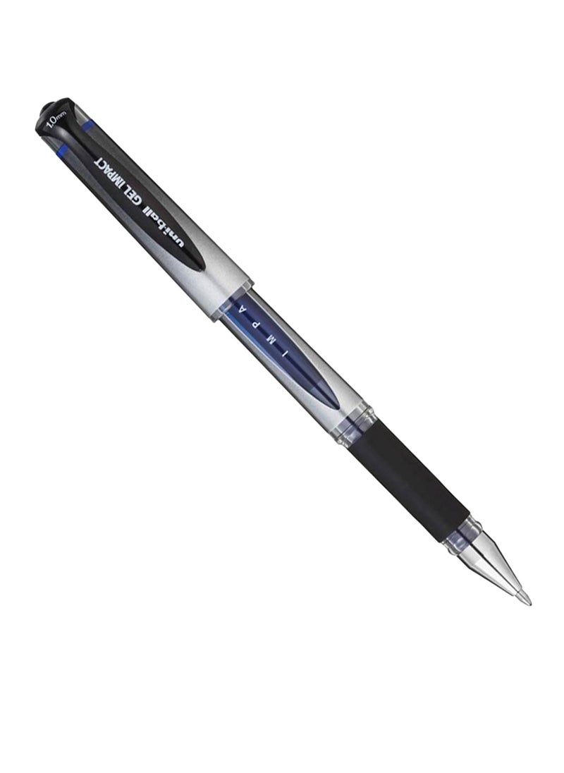 Uniball 1-Piece Gel Impact Broad Gel Ink Pen 1.0mm Tip Blue Ink  - Image 1