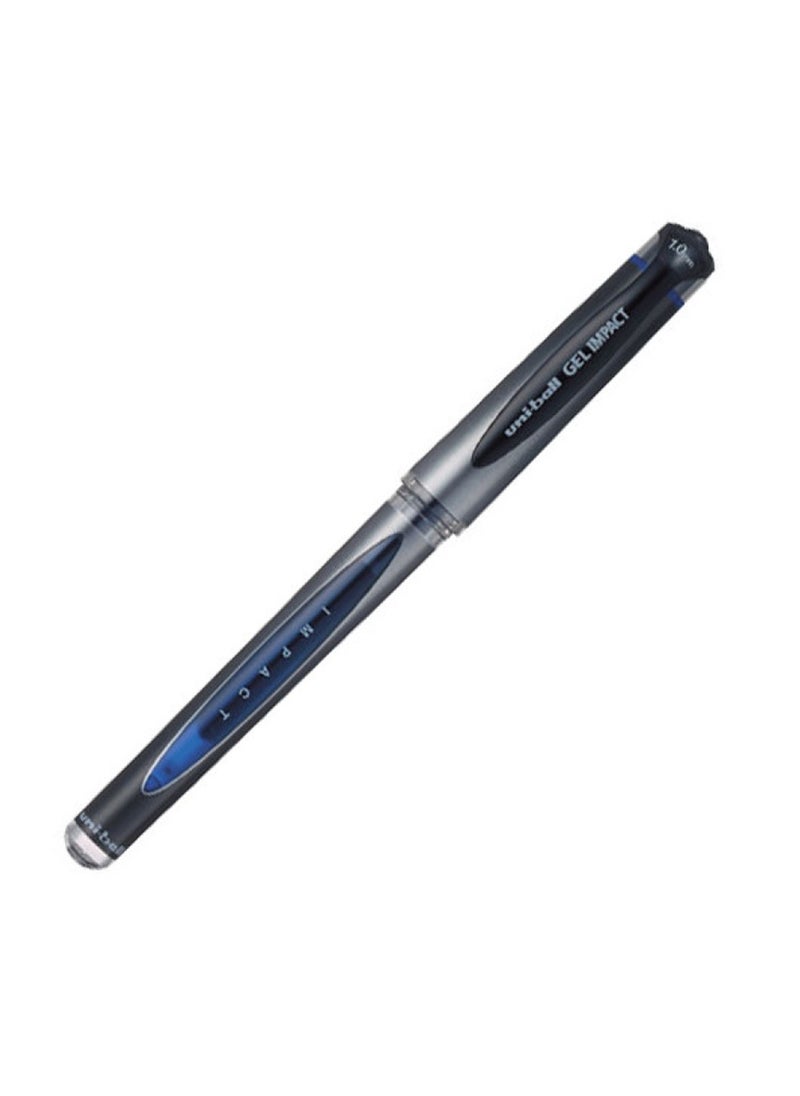 Uniball 1-Piece Gel Impact Broad Gel Ink Pen 1.0mm Tip Blue Ink  - Image 2