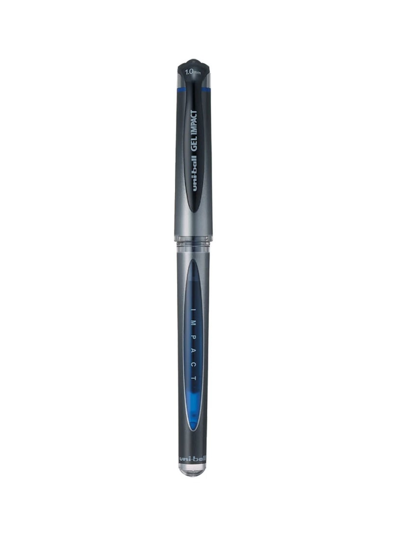 Uniball 1-Piece Gel Impact Broad Gel Ink Pen 1.0mm Tip Blue Ink  - Image 3