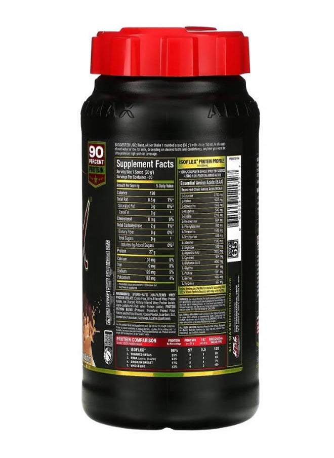 Allmax Pure Whey Protein Isolate Chocolate Peanut Butter 2 lbs 907 g  - Image 2