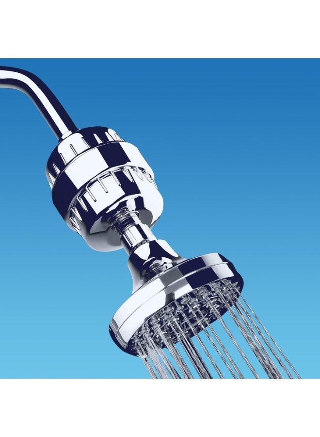 AquaBliss High Output Universal Shower Filter with Replaceable Multi-Stage Filter Cartridge – Transform Itching, Eczema & Acne into Glowing Hair, Nails & Skin Fast - Chrome (SF220) - Image 2