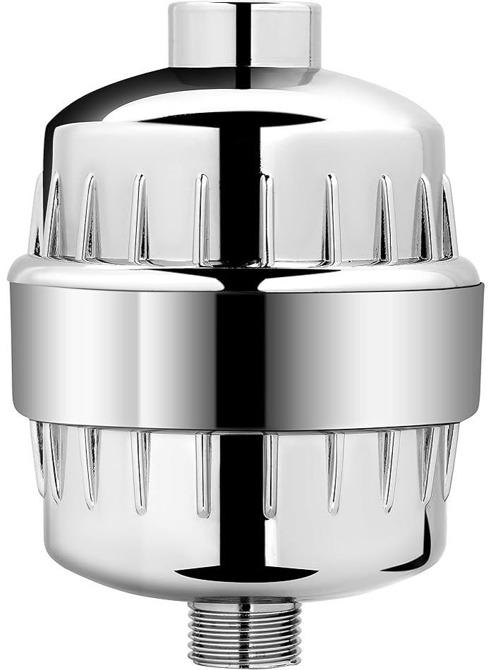 AquaBliss High Output Universal Shower Filter with Replaceable Multi-Stage Filter Cartridge – Transform Itching, Eczema & Acne into Glowing Hair, Nails & Skin Fast - Chrome (SF220) - Image 1