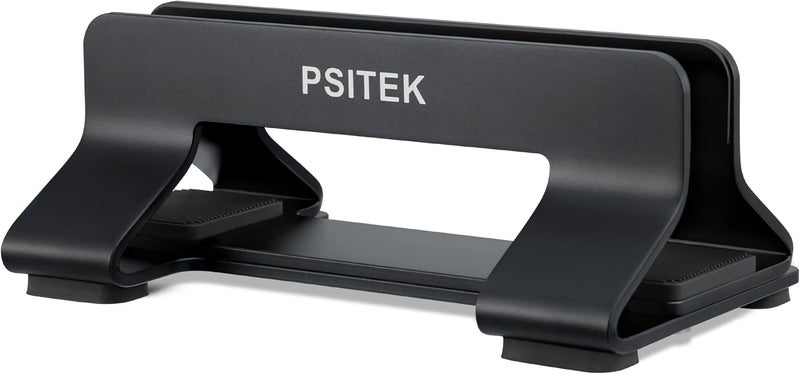 Psitek حامل حاسوب محمول عمودي من الألومنيوم، عرض فتحة قابل للتعديل (12-42 مم / 0.5-1.65 بوصة)، تخزين رأسي موفر للمساحة لأجهزة MacBook وأجهزة الكمبيوتر المحمولة، إصدار 2023 - Image 5