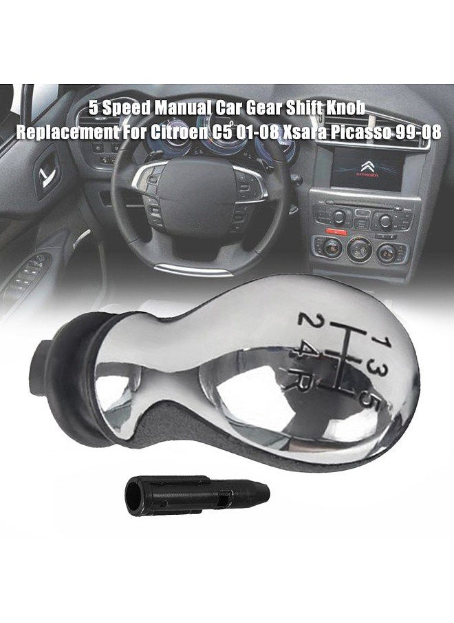Generic - Car Gear Shift Knob 5 Speed Manual Replacement for Citroen C5 01-08 Xsara Picasso 99-08 - Image 1
