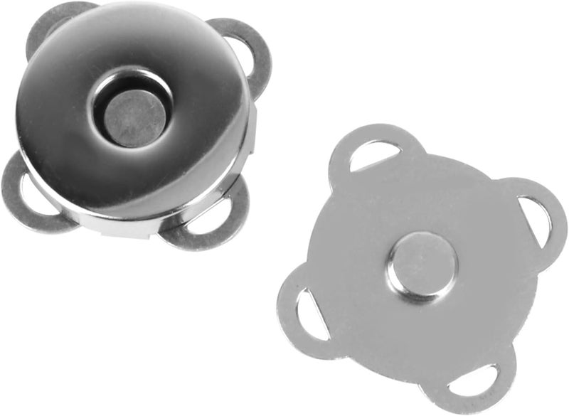 Magnetic Snap Button Kit, Durable Metal Magnet Buckles for DIY Clothing Accessories, 0.73 Inch Bright White Hand-Stitched Fasteners Set for Jackets, Backpacks, Jeans, Outdoor Gear and Craft Projects - Image 4