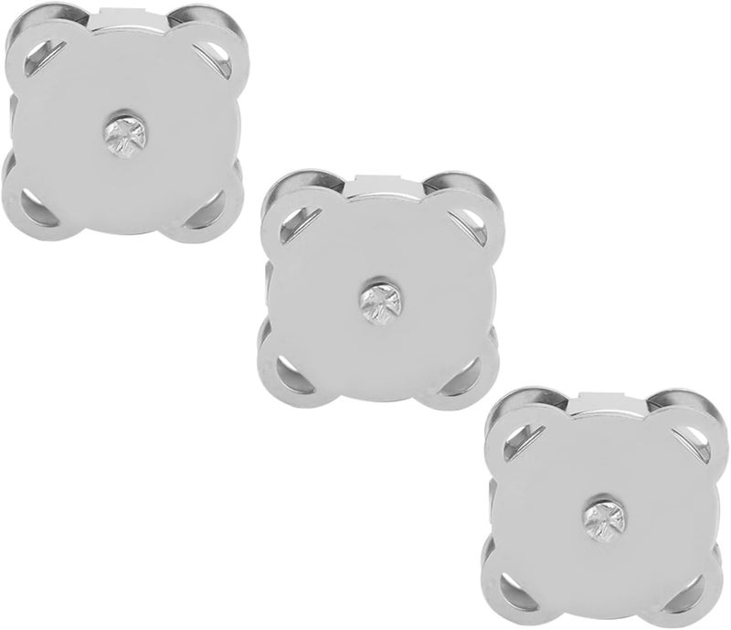 Magnetic Snap Button Kit, Durable Metal Magnet Buckles for DIY Clothing Accessories, 0.73 Inch Bright White Hand-Stitched Fasteners Set for Jackets, Backpacks, Jeans, Outdoor Gear and Craft Projects - Image 1