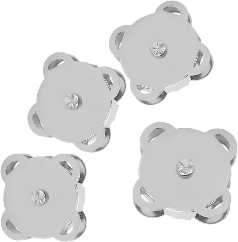 Magnetic Snap Button Kit, Durable Metal Magnet Buckles for DIY Clothing Accessories, 0.73 Inch Bright White Hand-Stitched Fasteners Set for Jackets, Backpacks, Jeans, Outdoor Gear and Craft Projects - Image 3