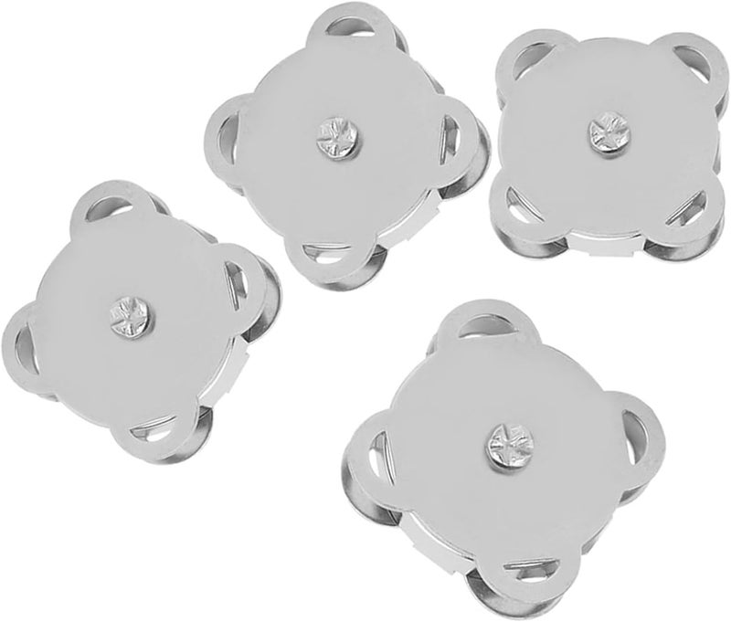 Magnetic Snap Button Kit, Durable Metal Magnet Buckles for DIY Clothing Accessories, 0.73 Inch Bright White Hand-Stitched Fasteners Set for Jackets, Backpacks, Jeans, Outdoor Gear and Craft Projects - Image 2