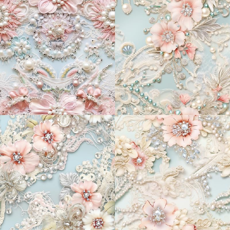 DESEACO Premium 6x6 Inch Single-Sided Scrapbook Paper Pad - Perfect for Crafting, Decorative Projects and Card Making - 24 Sheets & 12 Elegant Patterns - Image 4