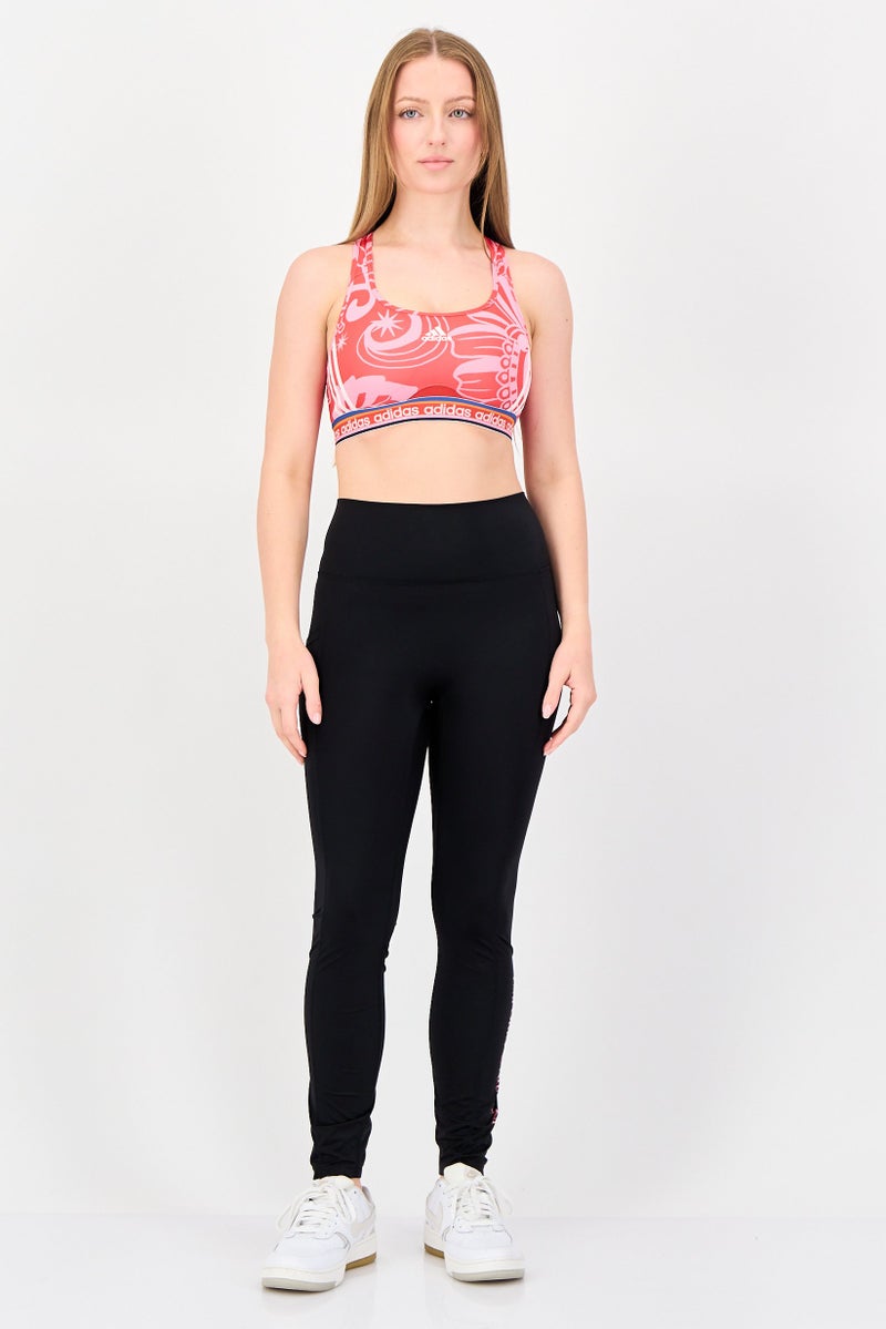 Adidas Women Brand Logo Padded Sports Bra, Multicolor - Image 4