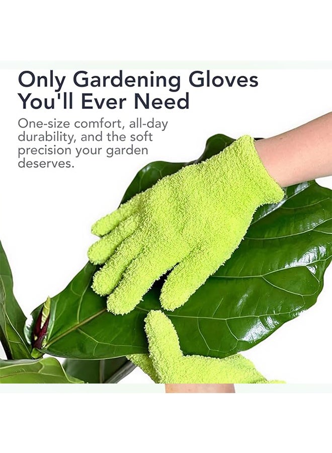 2PCS Microfiber Dusting Gloves for Houseplants Save Your Plants from Hidden Killers Ultra-Gentle Microfiber Leaf Cleaners for Indoor Plants – Washable & Reusable - Image 3