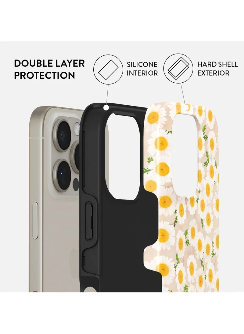 BURGA iPhone 16 pro Case, 2 Piece Hard Shell + TPU Silicone Interior, Shock Absorption, All Port Accessible, Raised Bezel For Screen & Camera Protection, Never Fading HQ Print,Pure Bliss