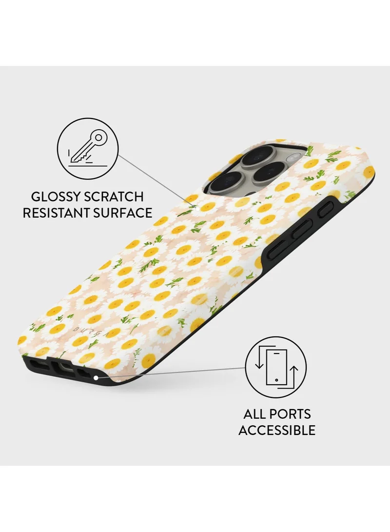 BURGA iPhone 16 pro Case, 2 Piece Hard Shell + TPU Silicone Interior, Shock Absorption, All Port Accessible, Raised Bezel For Screen & Camera Protection, Never Fading HQ Print,Pure Bliss