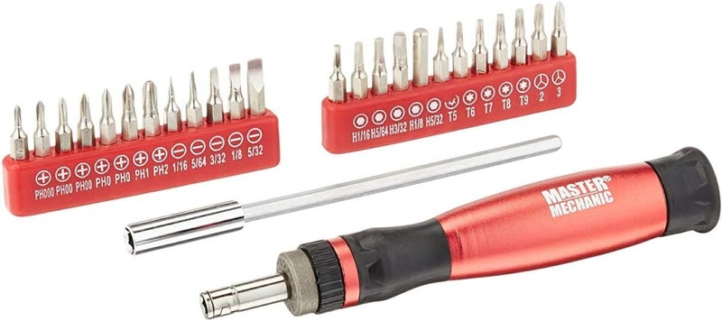 Master Mechanic 2-Piece Nut Driver Set, Hex Socket Tips for Hex Nuts and Hex-Head Fasteners, Impact- and Chemical-Resistant Cellulose Acetate 6-Flute Ergonomic Handles, Hand Tool for Assembly
