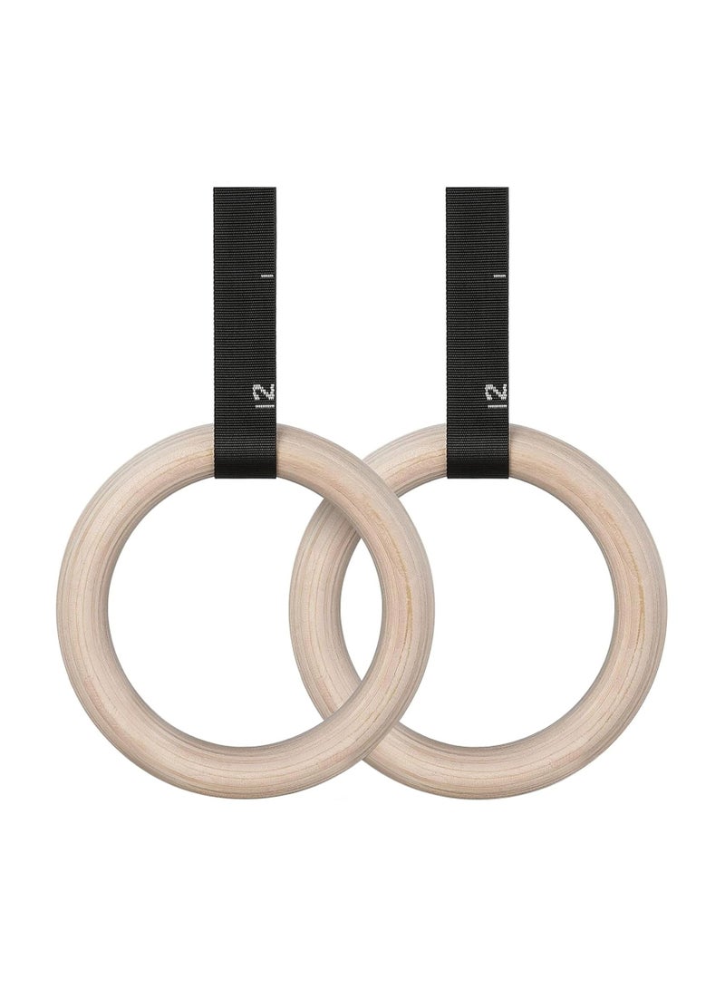 ZILLEEN حلقات الجمباز حلقات الجمباز حلقات الجمباز الأولمبية مع حزام قبضة، أشرطة وعلامات إبزيم قابلة للتعديل، حلقات تدريب لكامل الجسم... - Image 1